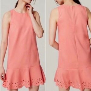 Ann Taylor Loft shift dress. Melon color.